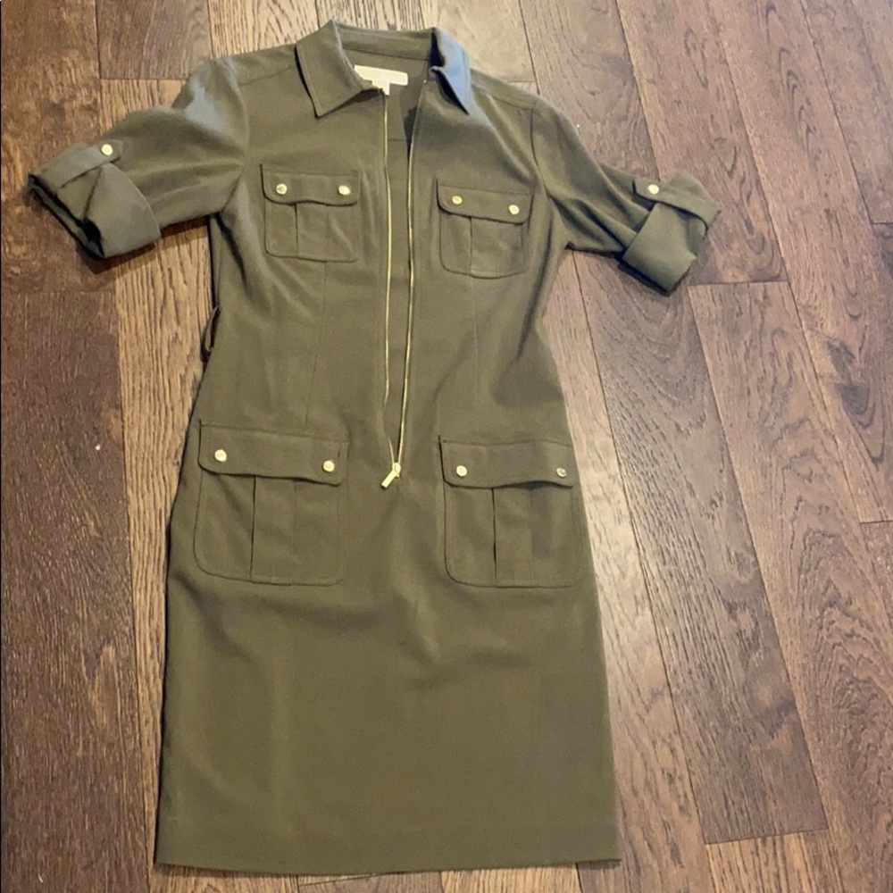Michael Kors half-zip shirt dress